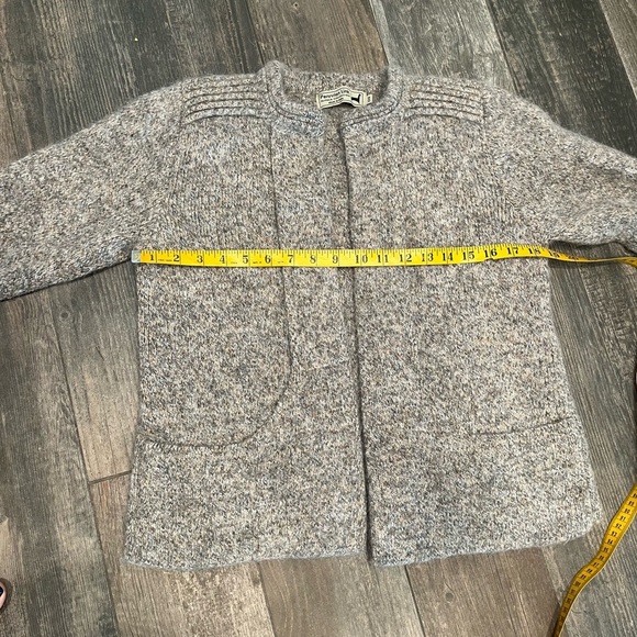 Peruvian Link Alpaca Wool Collection Taupe & Gray Open Front Cardigan Small - Picture 9 of 13